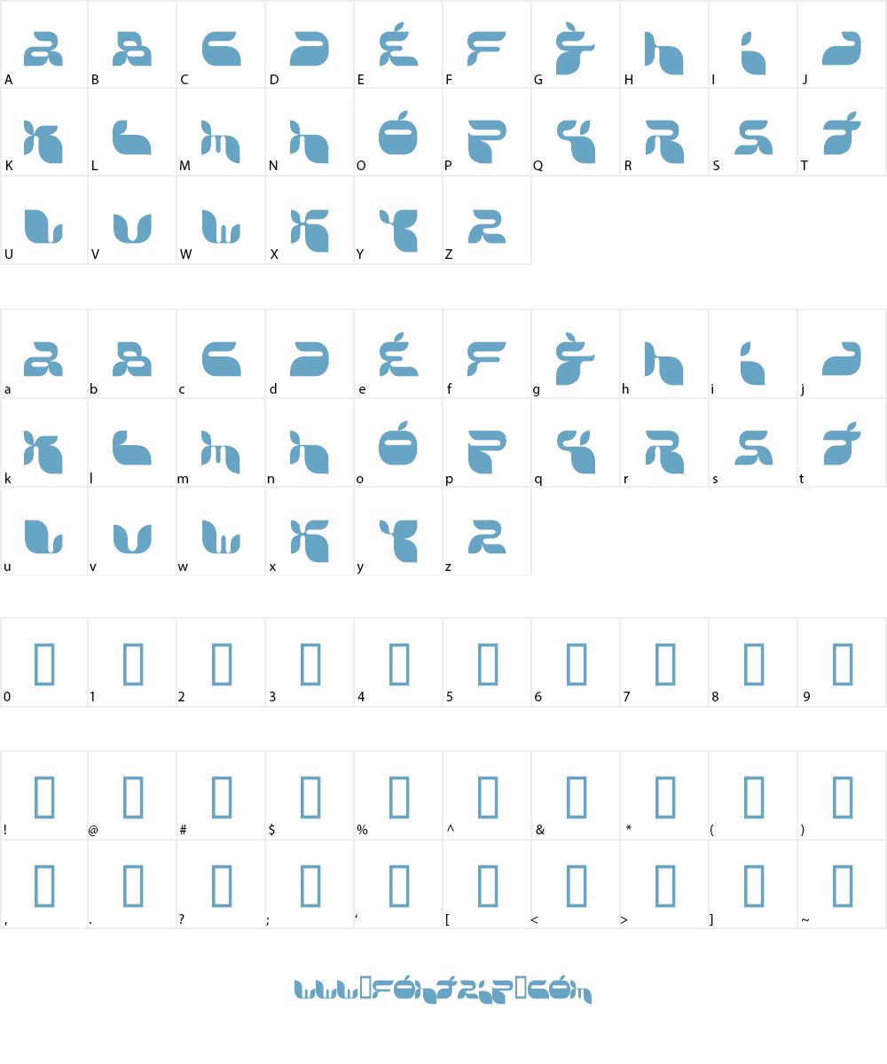 Jack Frost Font Character